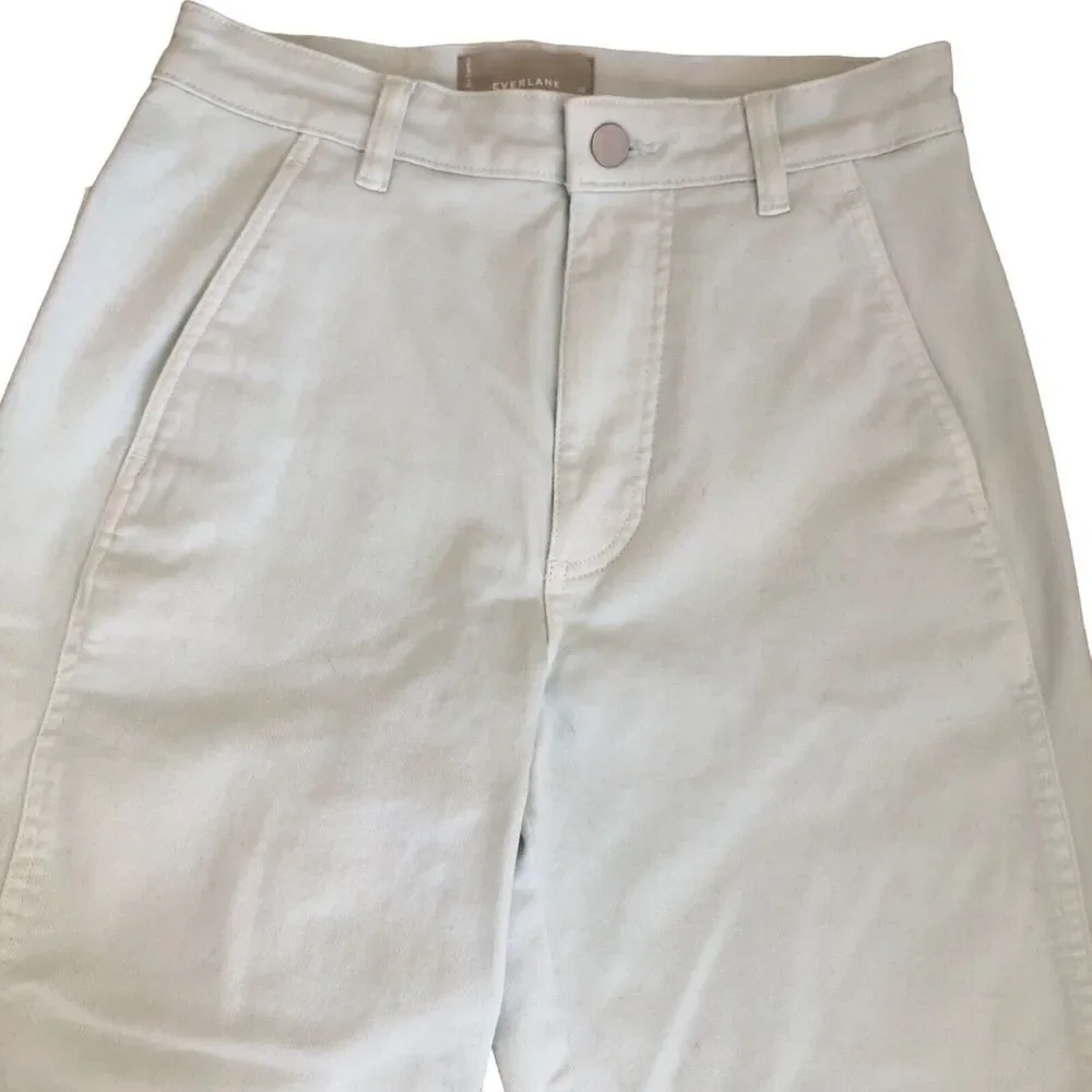 Everlane Light Blue "The UTILITY BARREL PANTS" High-Rise Ankle Pants Sz 4 $118 - Picture 6 of 16